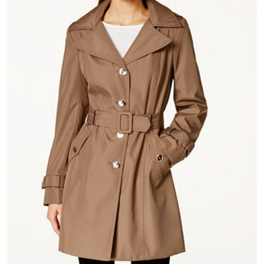 Calvin klein button down waterproof trench coat